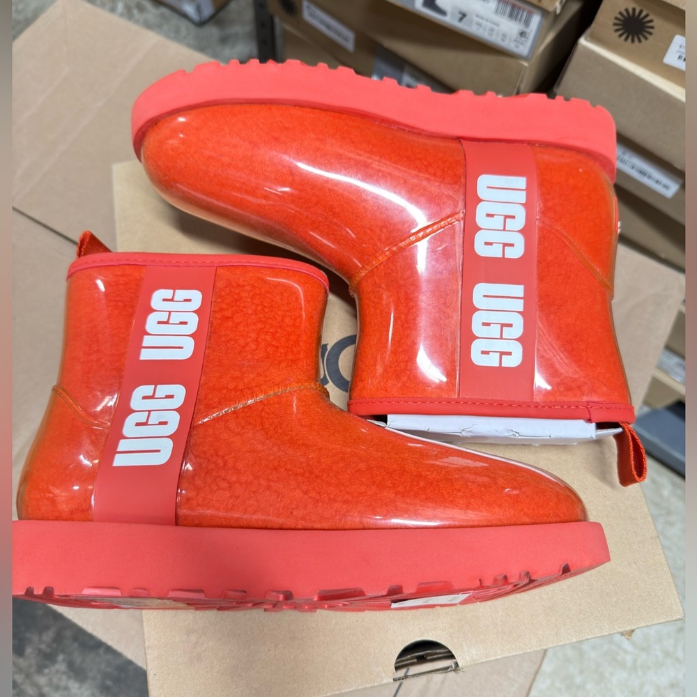 UGG Women’s Classic Clear Mini Orange (LFL) Waterproof Winter boot